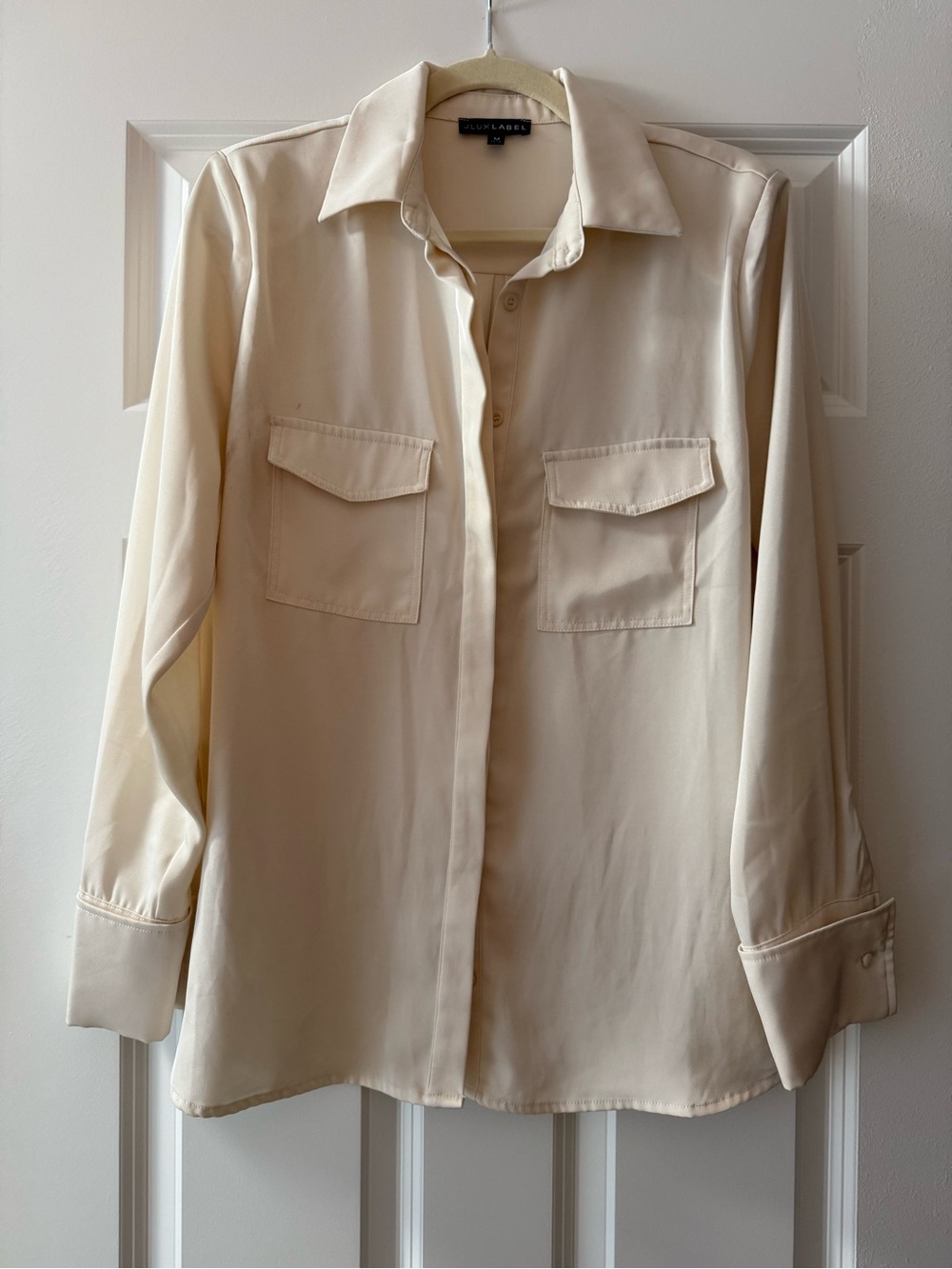 JLUXLABEL Cream Button-Up Blouse